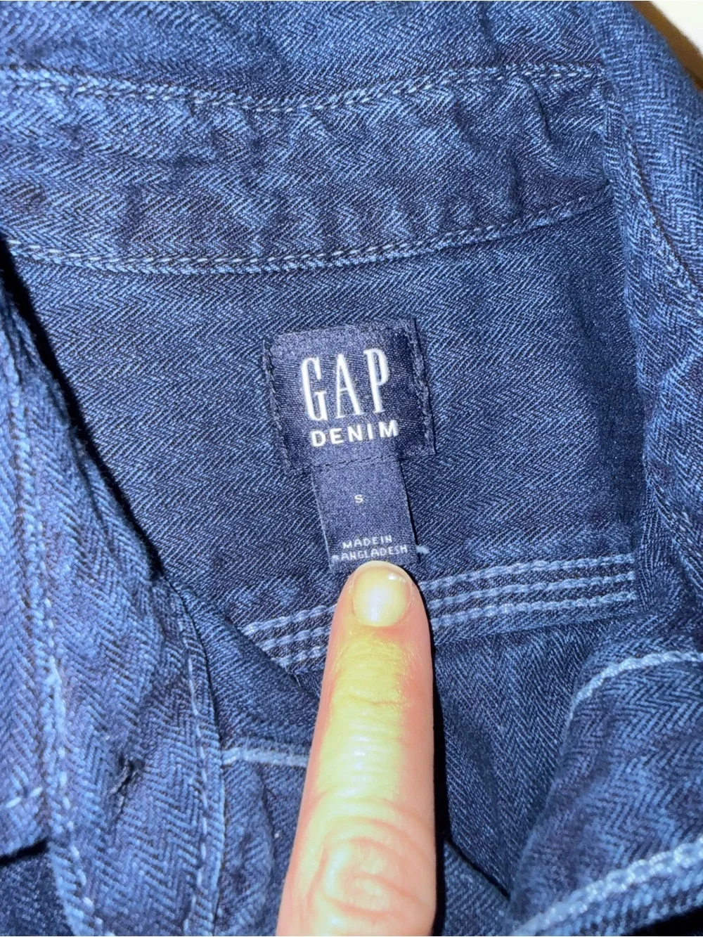 GAP Indigo Denim Longsleeve Button Down